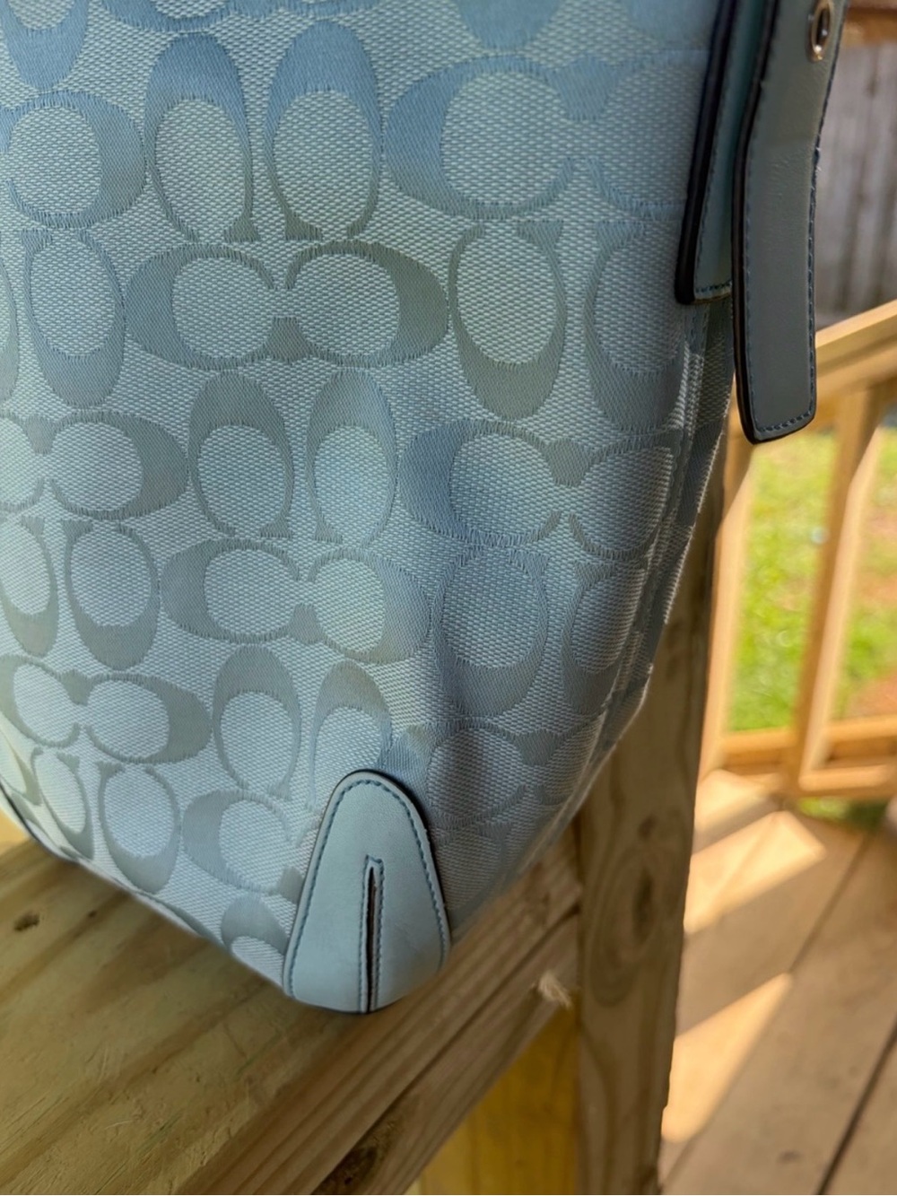 Coach vintage Y2K Light Blue Shoulder Bag - Picture 15 of 15